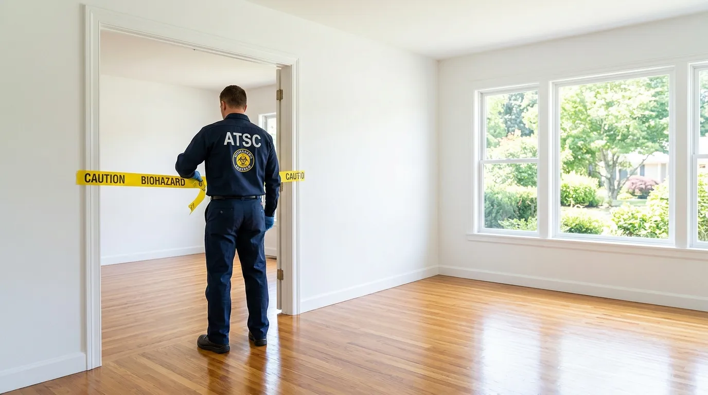 Certified biohazard cleanup crew performing Trauma Scene Cleanup in West Miami